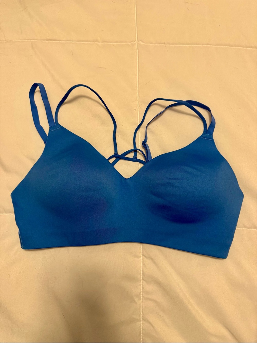 Gymshark Blue Strappy Wireless Sports Bra